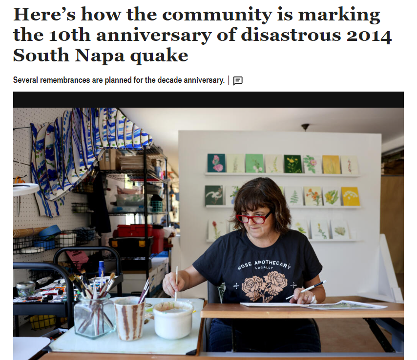 HERE’S HOW THE COMMUNITY IS MARKING THE 10TH ANNIVERSARY OF DISASTROUS 2014 SOUTH NAPA QUAKE